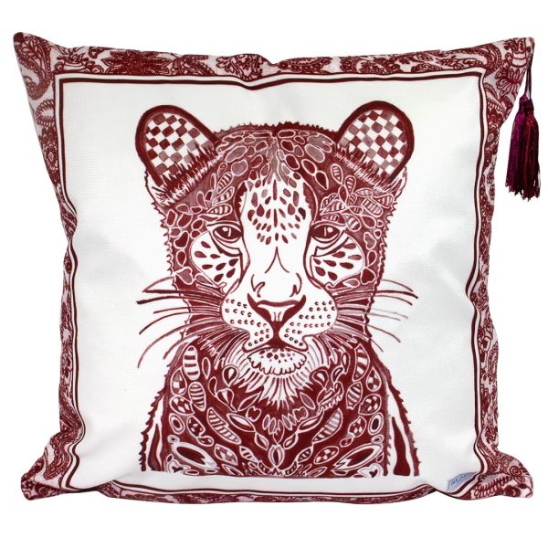 Capa Almofada Leopardo Marsala
