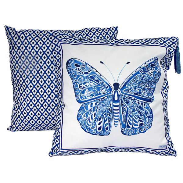 Capa Almofada Borboleta Azul - Imagem 2