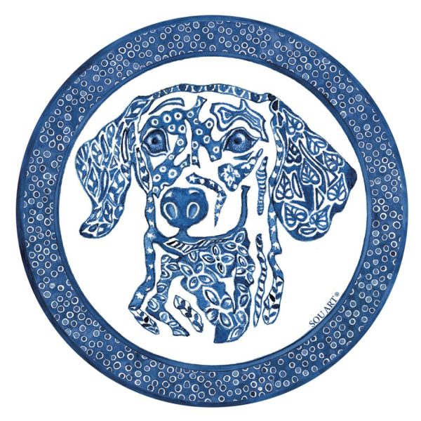 Jogo Porta-Copo Redondo Basset Azul