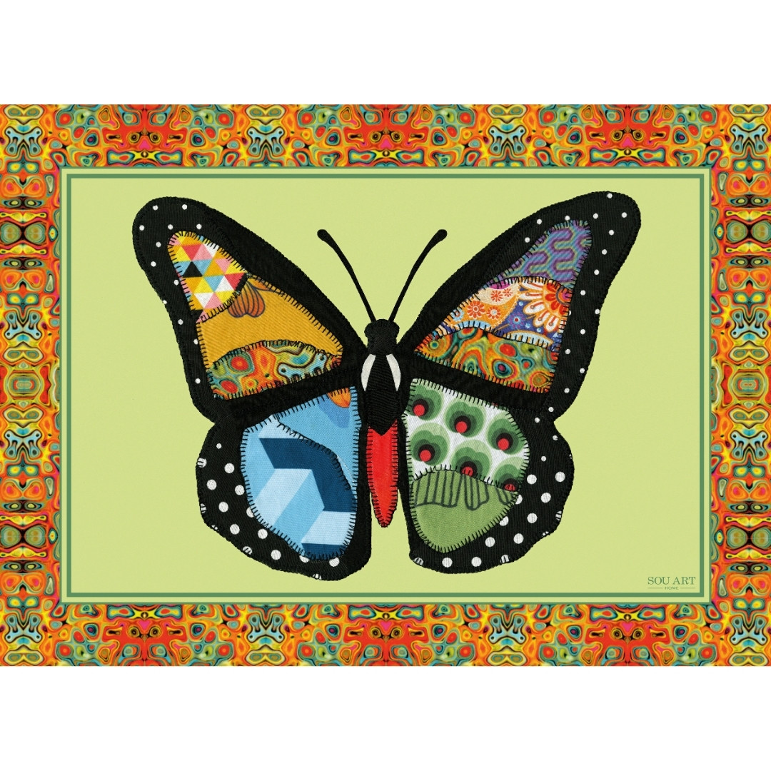 Canga Borboleta Colorida + Dustbag