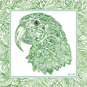 Lenço de Seda Arara Verde