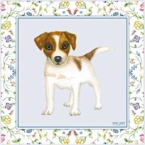 Lenço de Seda Cachorro Filhote